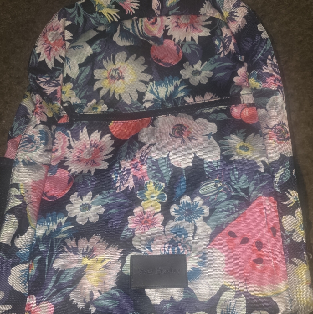 Vera Bradley Floral Laptop Bag - Blue and Pink